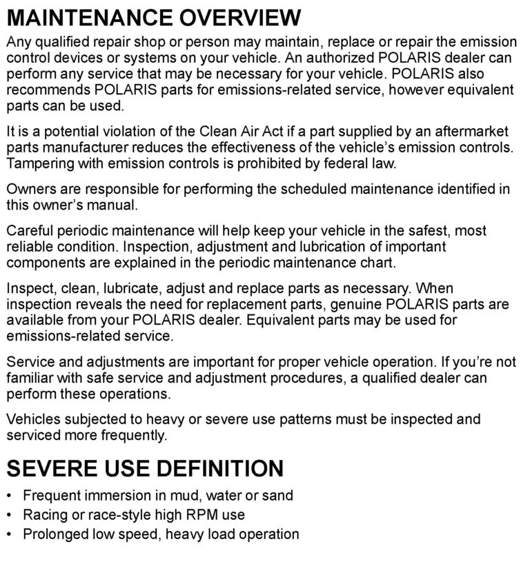 2022 Polaris RANGER EV Maintenance Guide