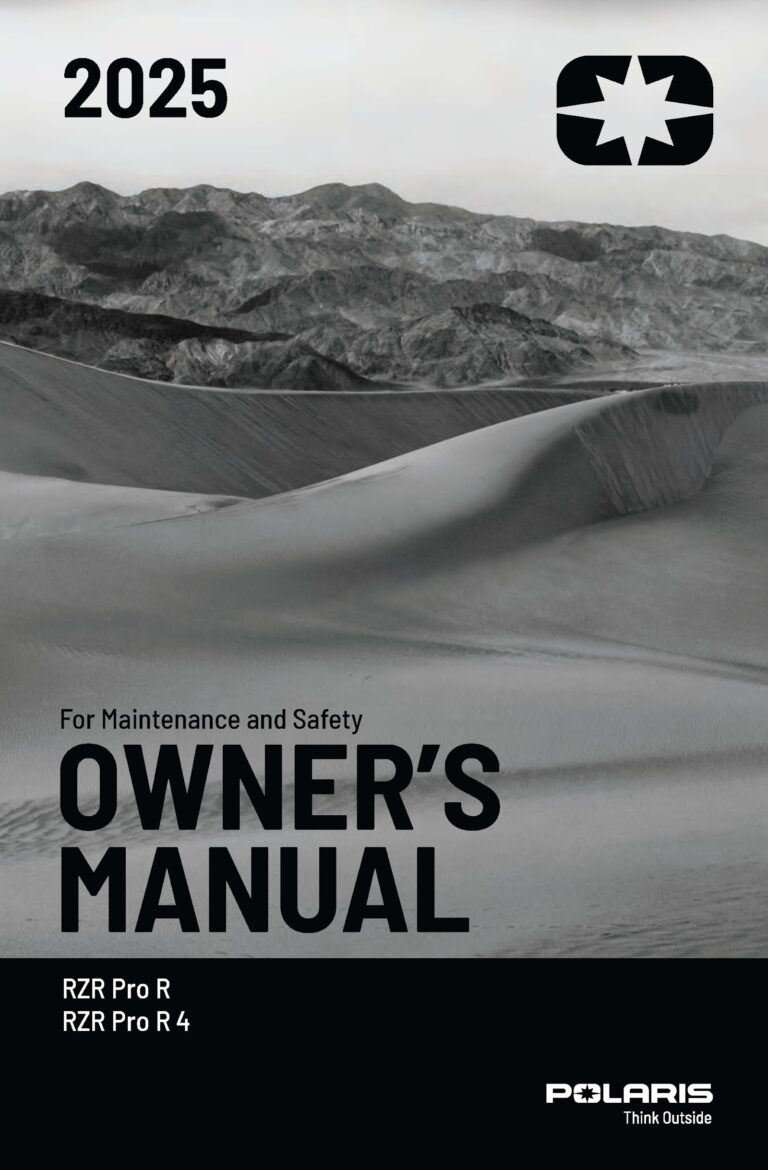 2025 RZR Pro R Manual Book