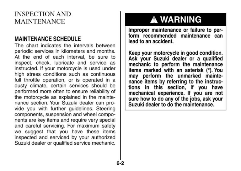 Suzuki Address 110 Maintenance Manual Guide
