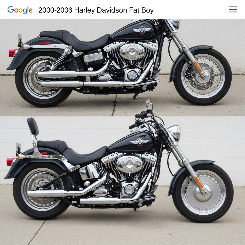 Illustration of 2000 – 2006 Harley Davidson Fat boy
