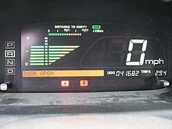 Instrument panel close-up