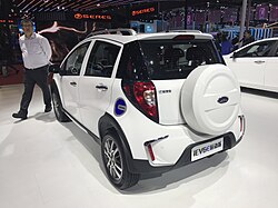 JAC iEV6E Sport with a spare tire.