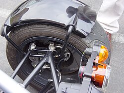 Front wheel and brake