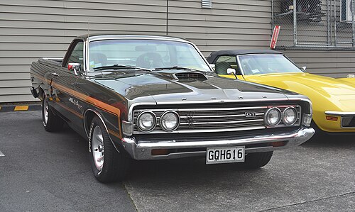 1969 Ford Ranchero GT (with after-market-wheels)