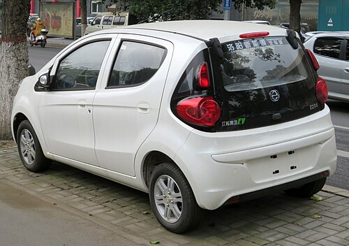 Rear view of the Jiangling (JMEV) E200