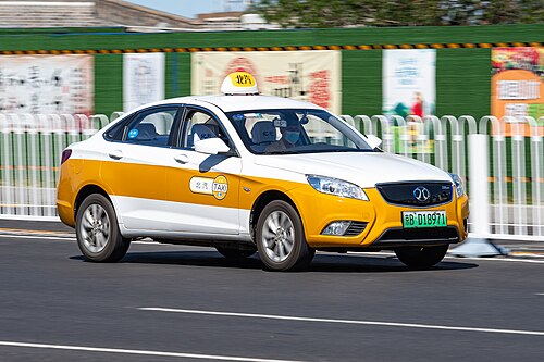 BJEV EU300 taxi (white and yellow)
