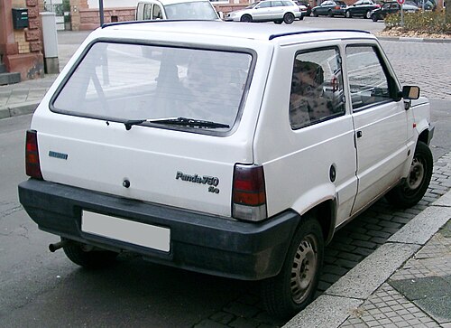 Second facelift of the first Panda; rear view