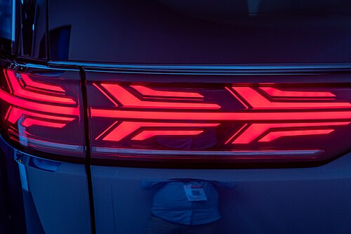 Close-up of the D9's taillight design