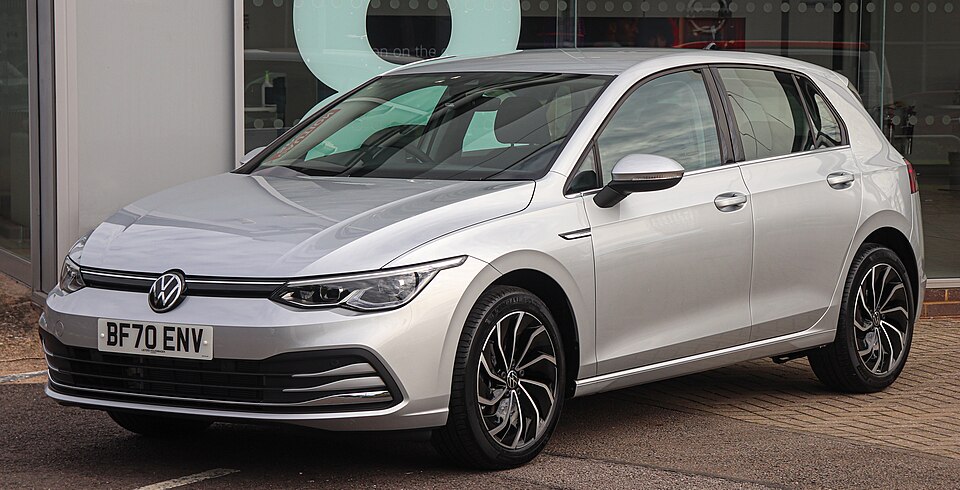 grey car (hatchback)